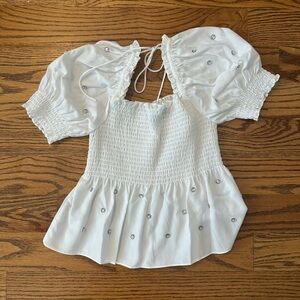 Hill house Smocked Jewel Jammie Top